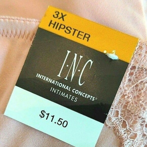 INC International Concepts Womens Lace Inset Hipster Panties Pink Size 3X NEW - Picture 3 of 8
